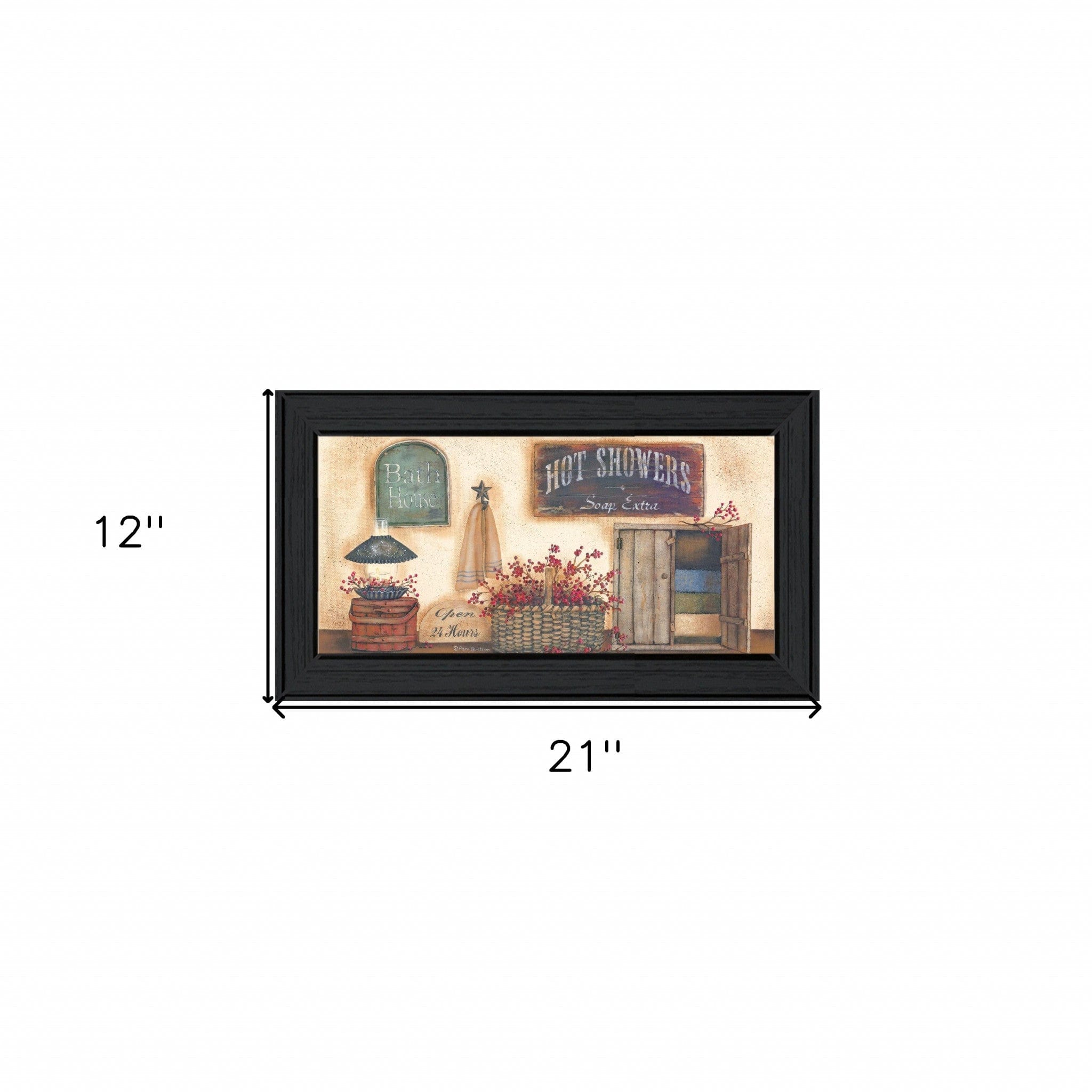 Bath House Collection 2 Black Framed Print Bathroom Wall Art - Homeroots