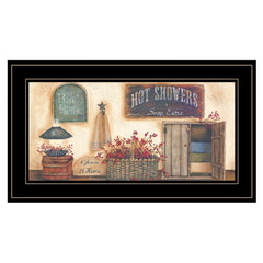 Bath House Collection 3 Black Framed Print Bathroom Wall Art - Homeroots