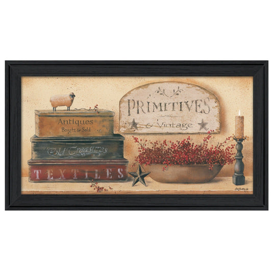 Primitives and Vintage 1 Black Framed Print Wall Art - Homeroots
