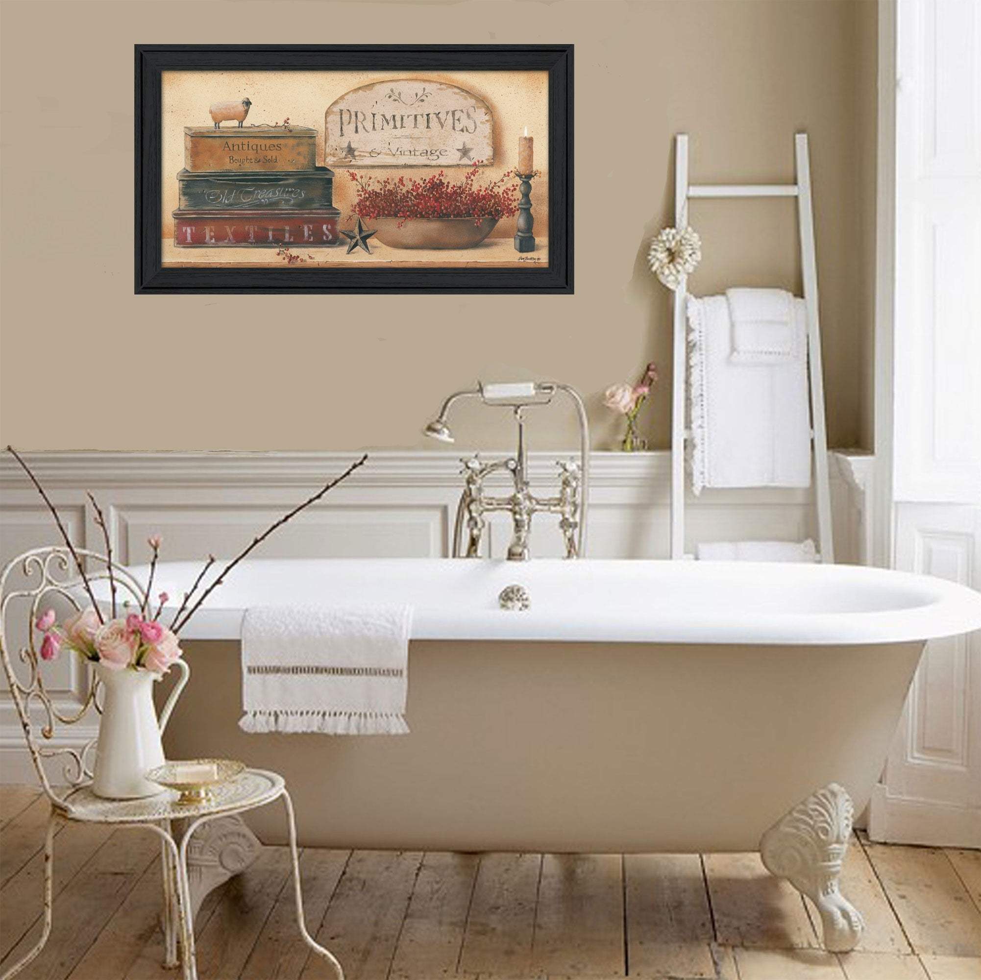 Primitives and Vintage 1 Black Framed Print Wall Art - Homeroots - Flyclothing LLC
