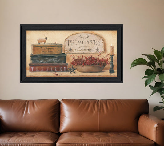 Primitives and Vintage 1 Black Framed Print Wall Art - Homeroots