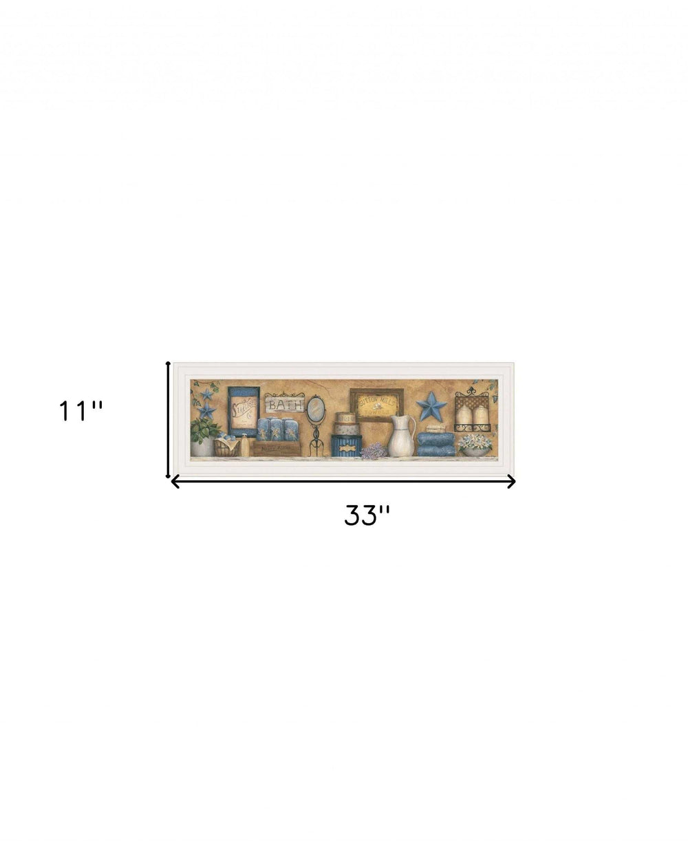 Starlight Bath 2 White Framed Print Bathroom Wall Art - Homeroots - Flyclothing LLC