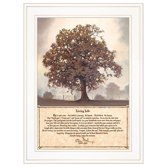 Living Life 5 White Framed Print Wall Art - Homeroots