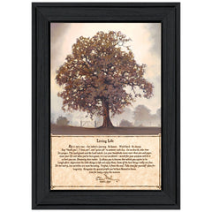 Living Life 6 Black Framed Print Wall Art - Homeroots