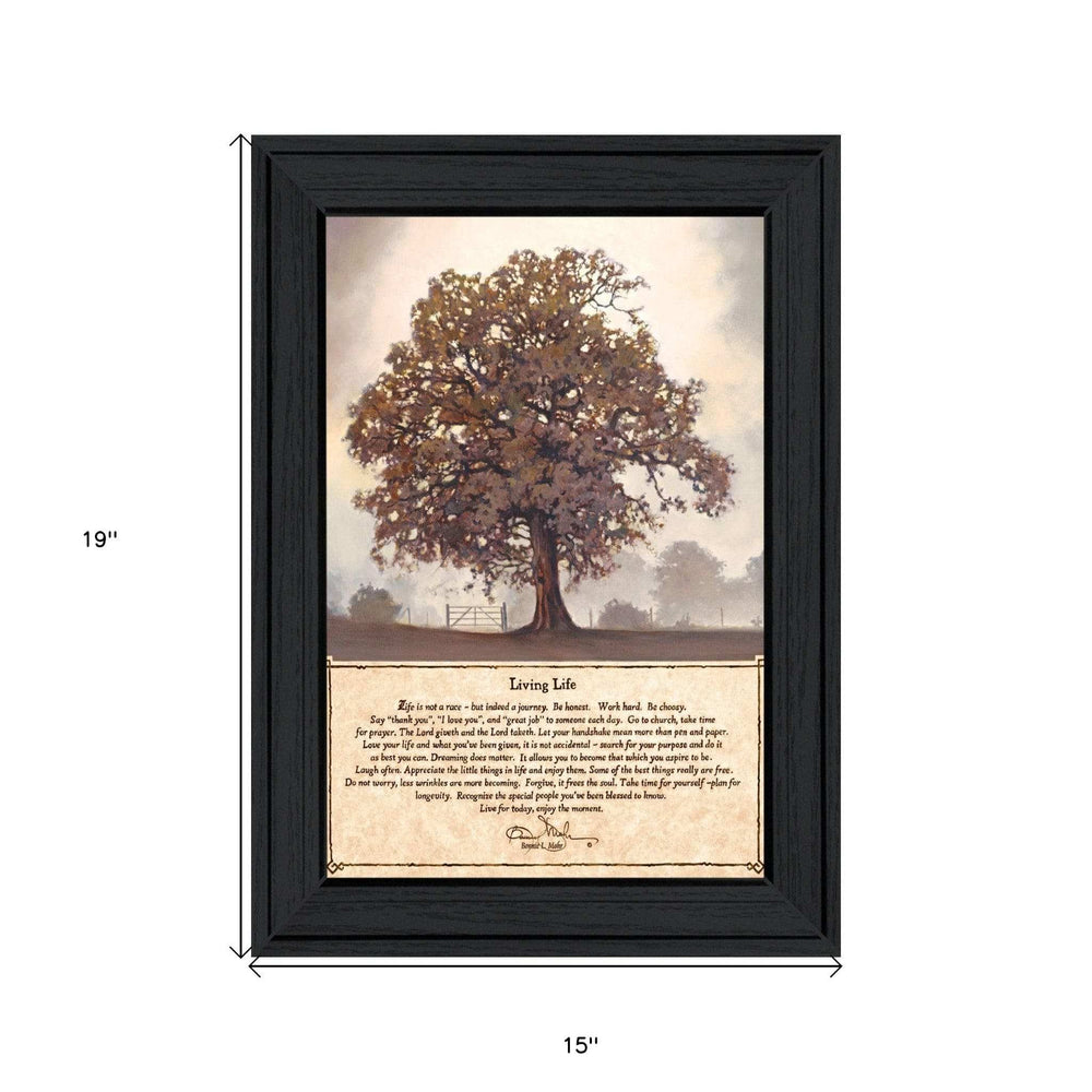 Living Life 6 Black Framed Print Wall Art - Homeroots - Flyclothing LLC