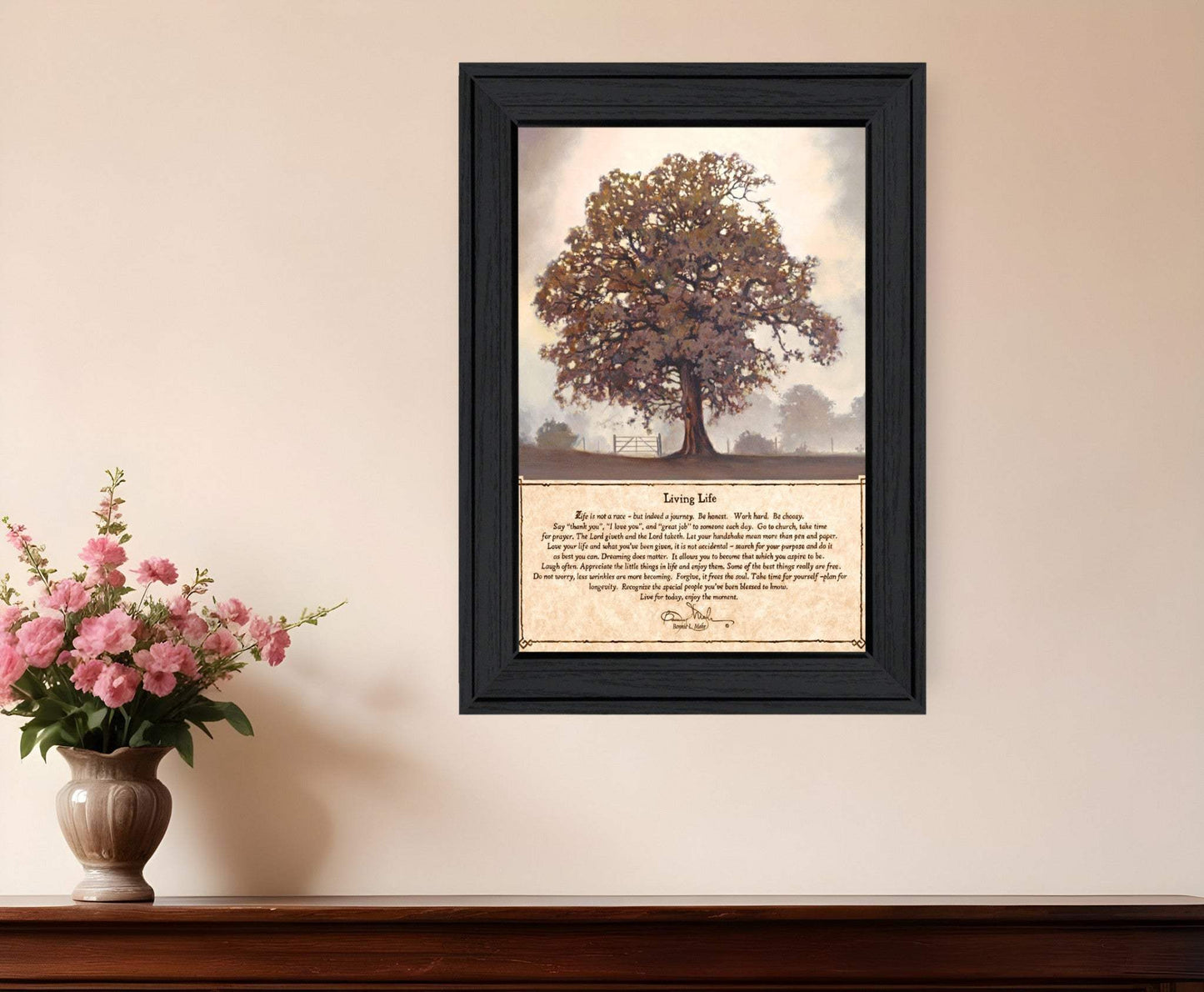 Living Life 6 Black Framed Print Wall Art - Homeroots - Flyclothing LLC