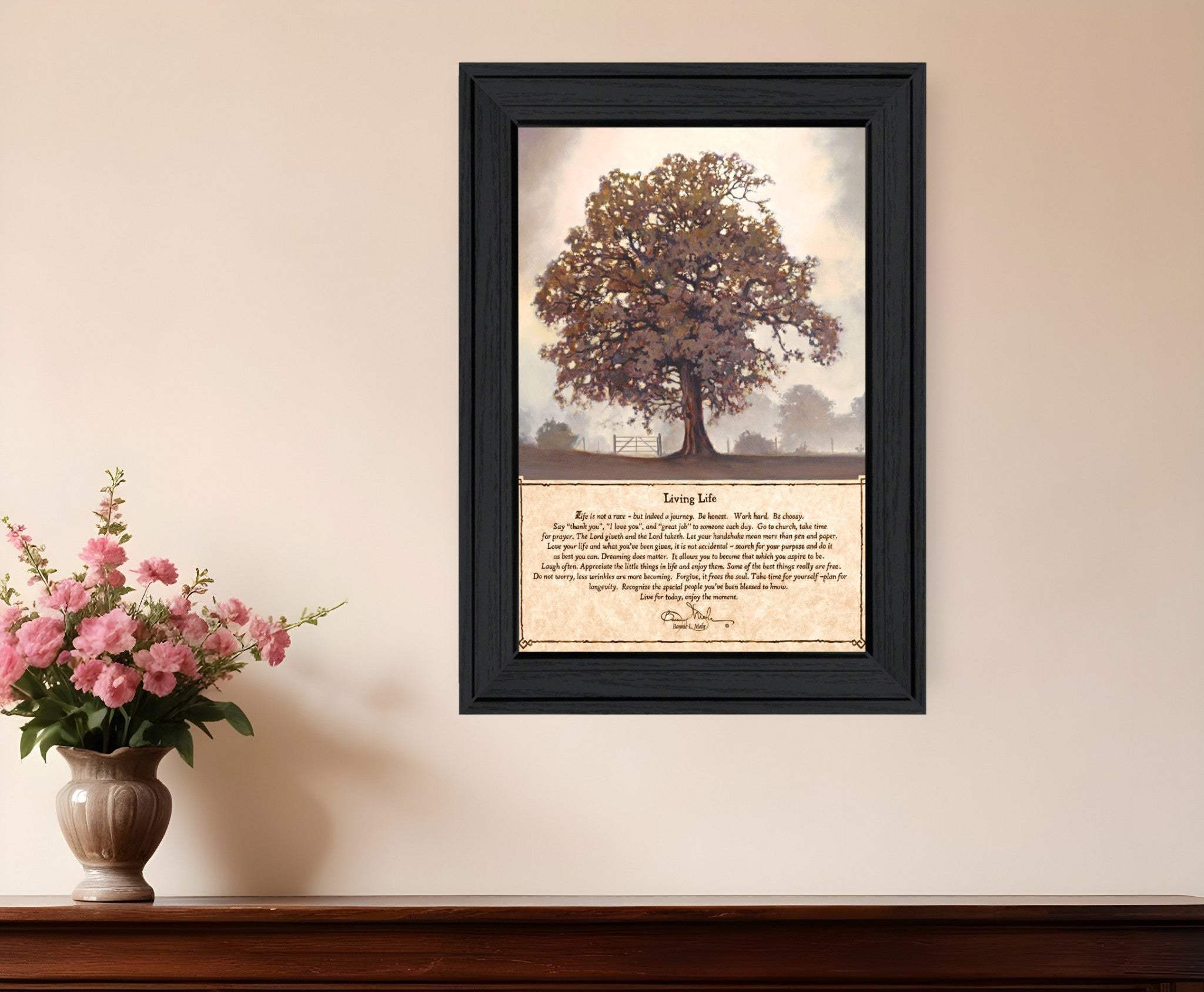 Living Life 6 Black Framed Print Wall Art - Homeroots - Flyclothing LLC