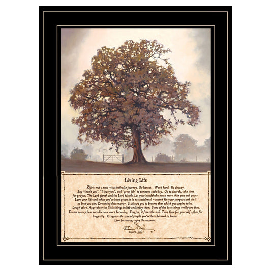 Living Life 7 Black Framed Print Wall Art - Homeroots