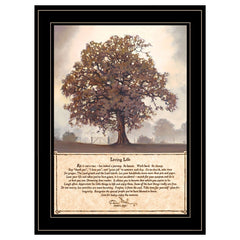 Living Life 7 Black Framed Print Wall Art - Homeroots