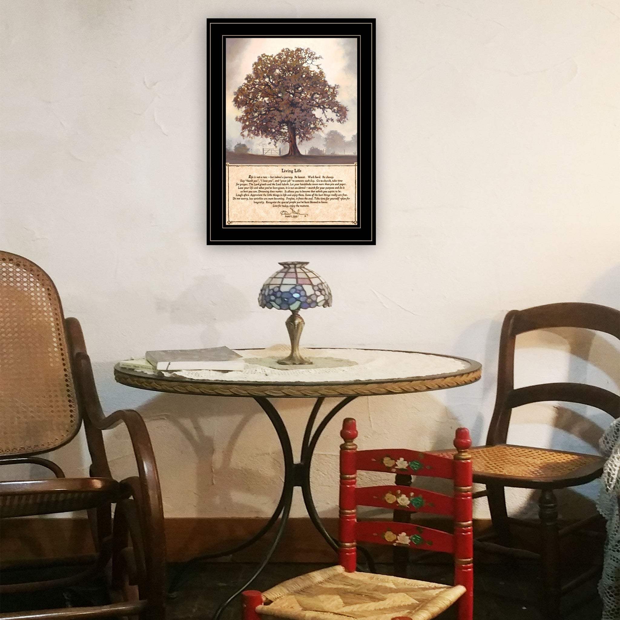 Living Life 7 Black Framed Print Wall Art - Homeroots - Flyclothing LLC