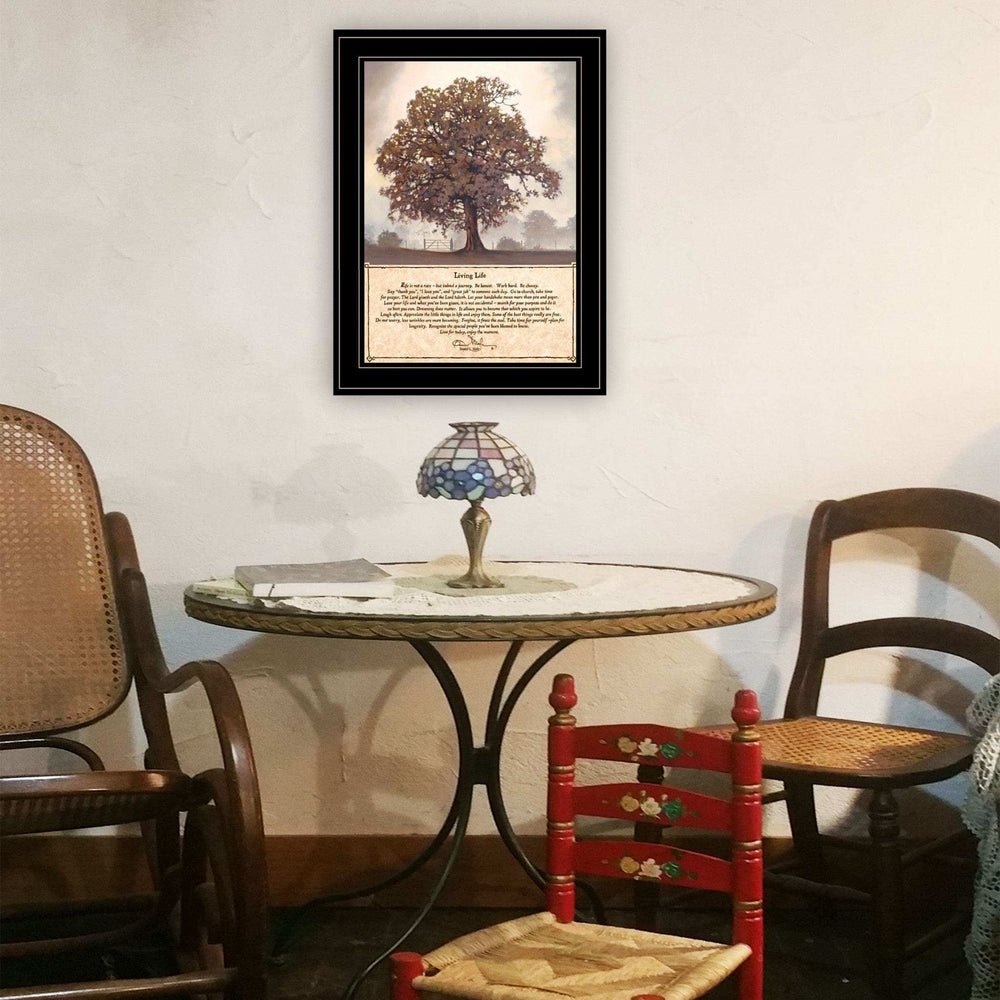 Living Life 7 Black Framed Print Wall Art - Homeroots - Flyclothing LLC