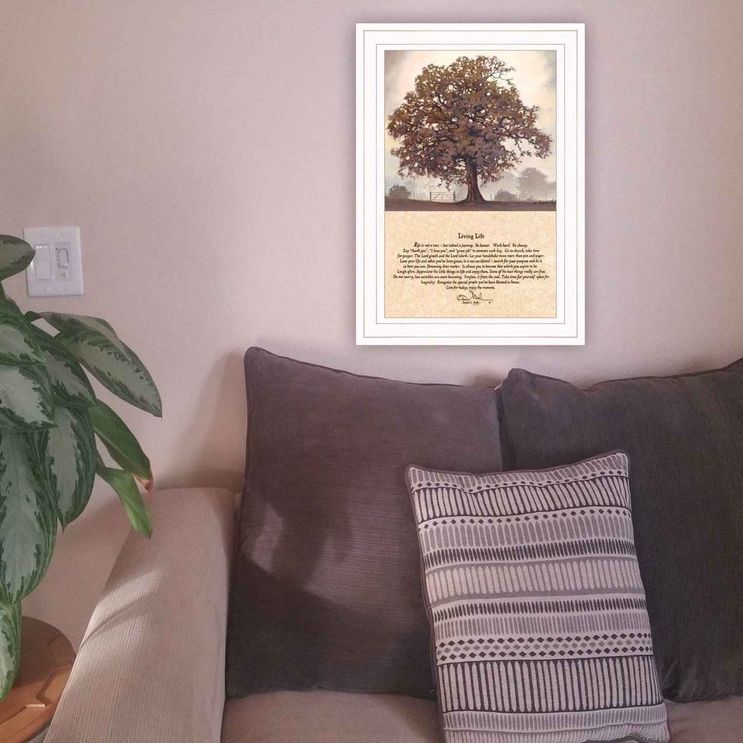 Living Life 3 White Framed Print Wall Art - Homeroots - Flyclothing LLC