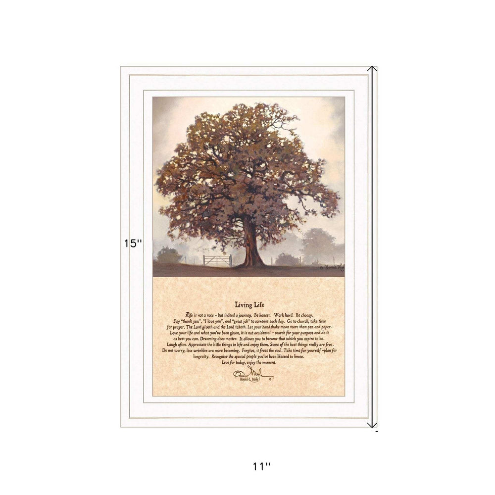 Living Life 3 White Framed Print Wall Art - Homeroots - Flyclothing LLC