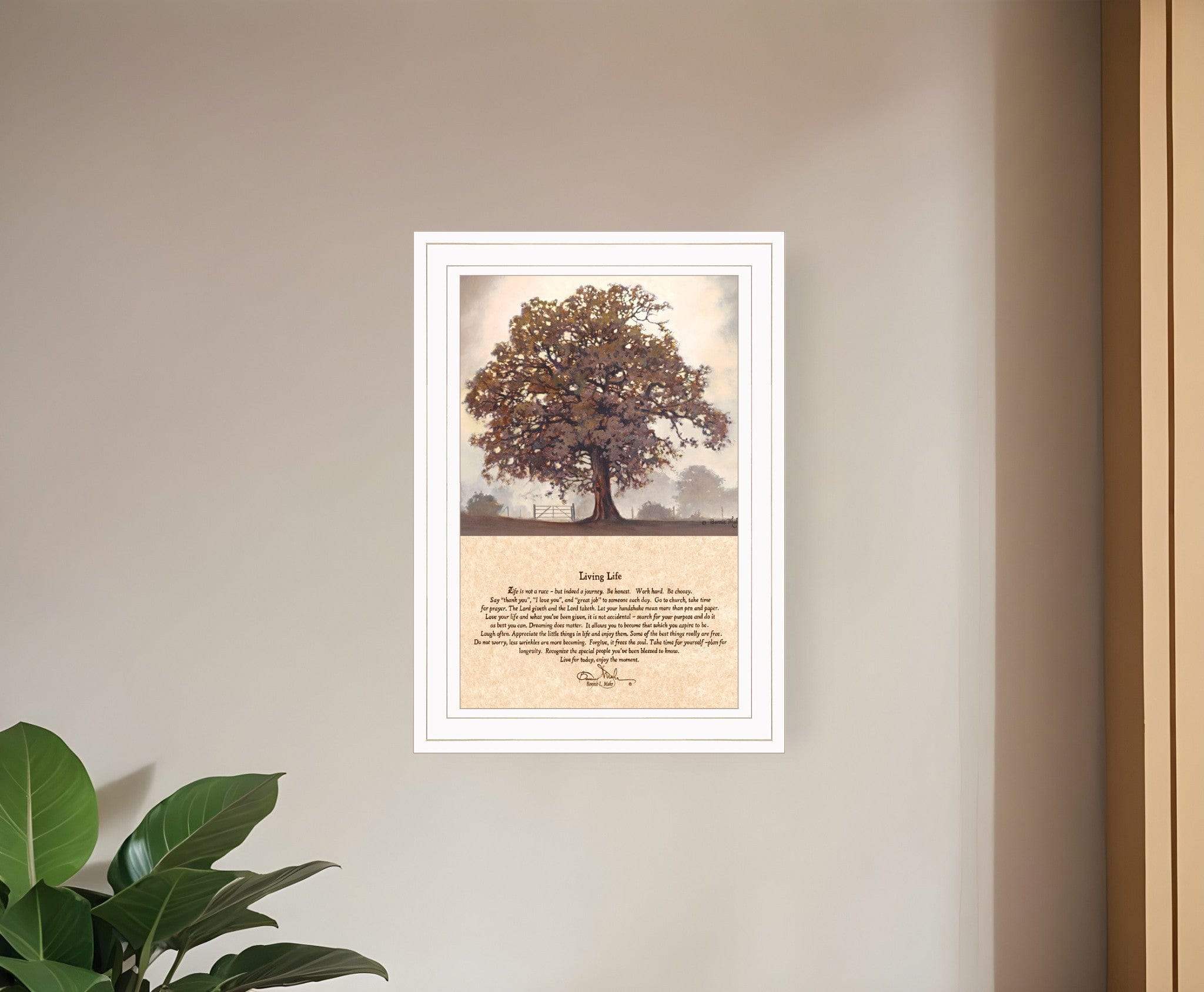 Living Life 3 White Framed Print Wall Art - Homeroots - Flyclothing LLC