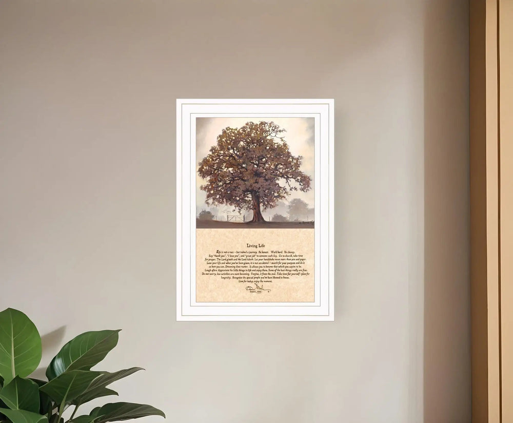 Living Life 3 White Framed Print Wall Art - Homeroots