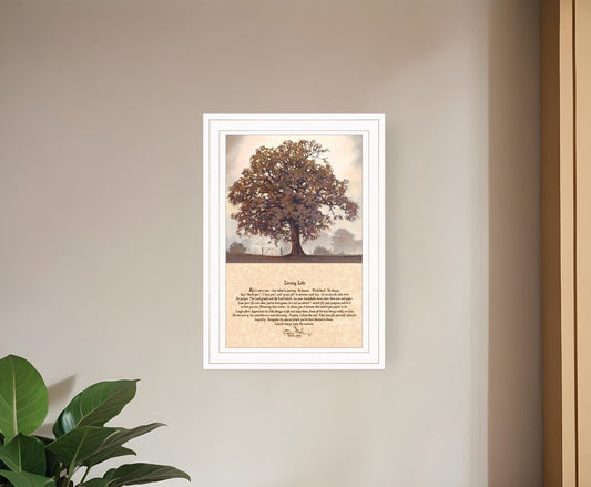 Living Life 3 White Framed Print Wall Art - Homeroots