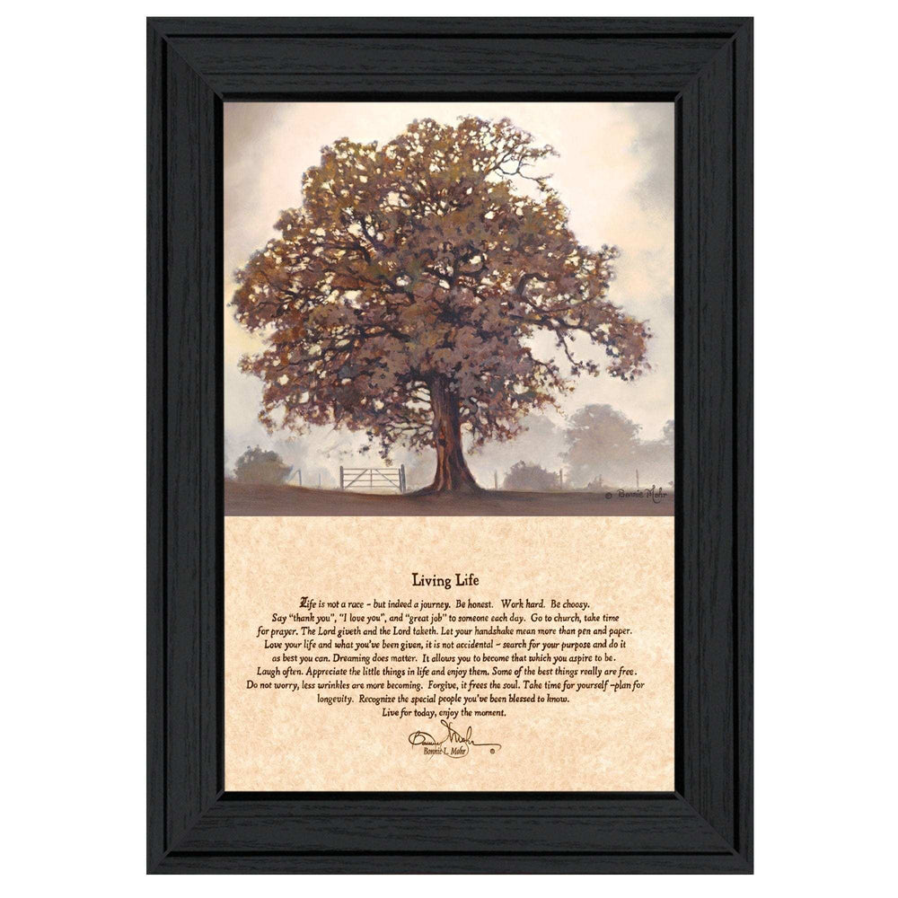 Living Life 1 Black Framed Print Wall Art - Homeroots - Flyclothing LLC