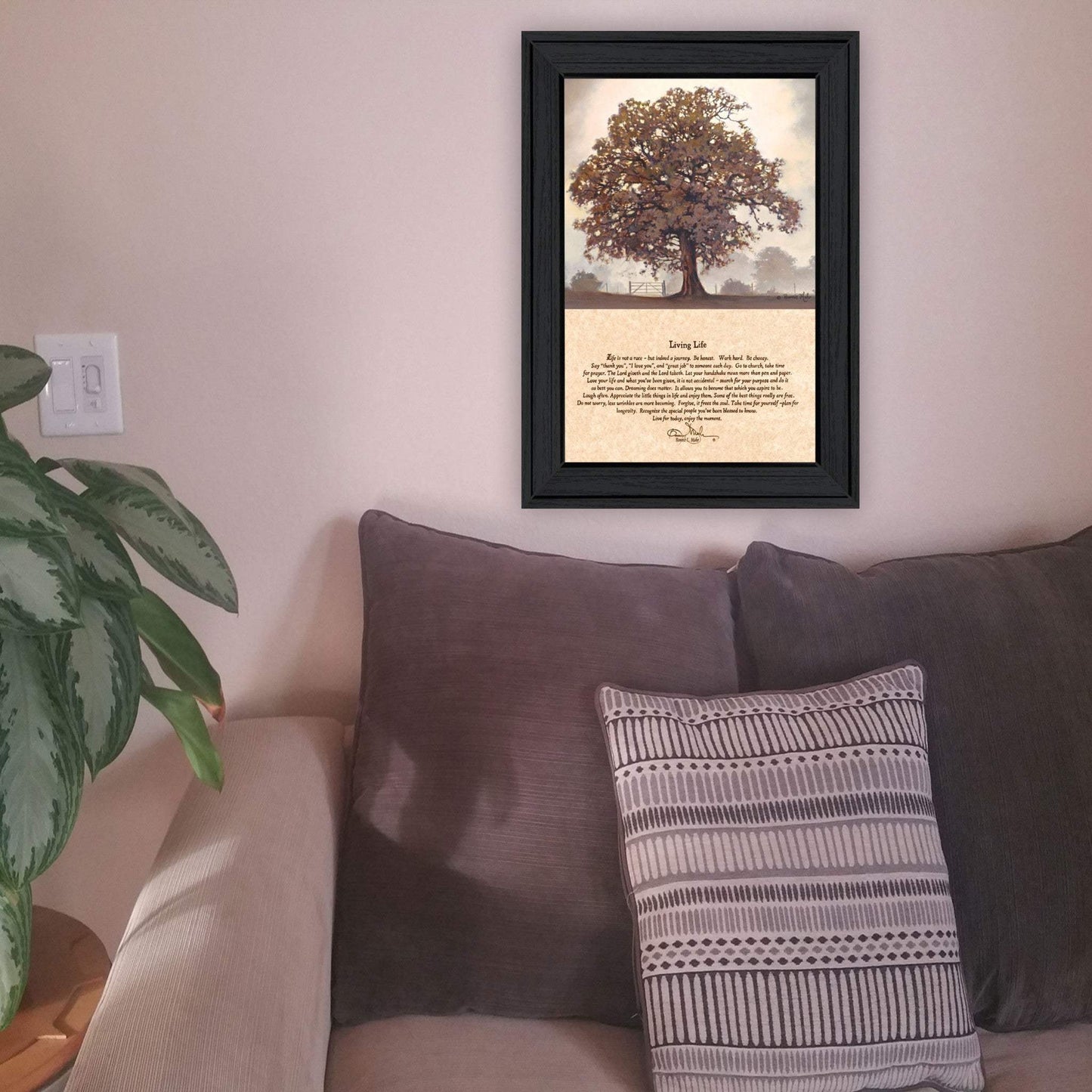 Living Life 1 Black Framed Print Wall Art - Homeroots - Flyclothing LLC