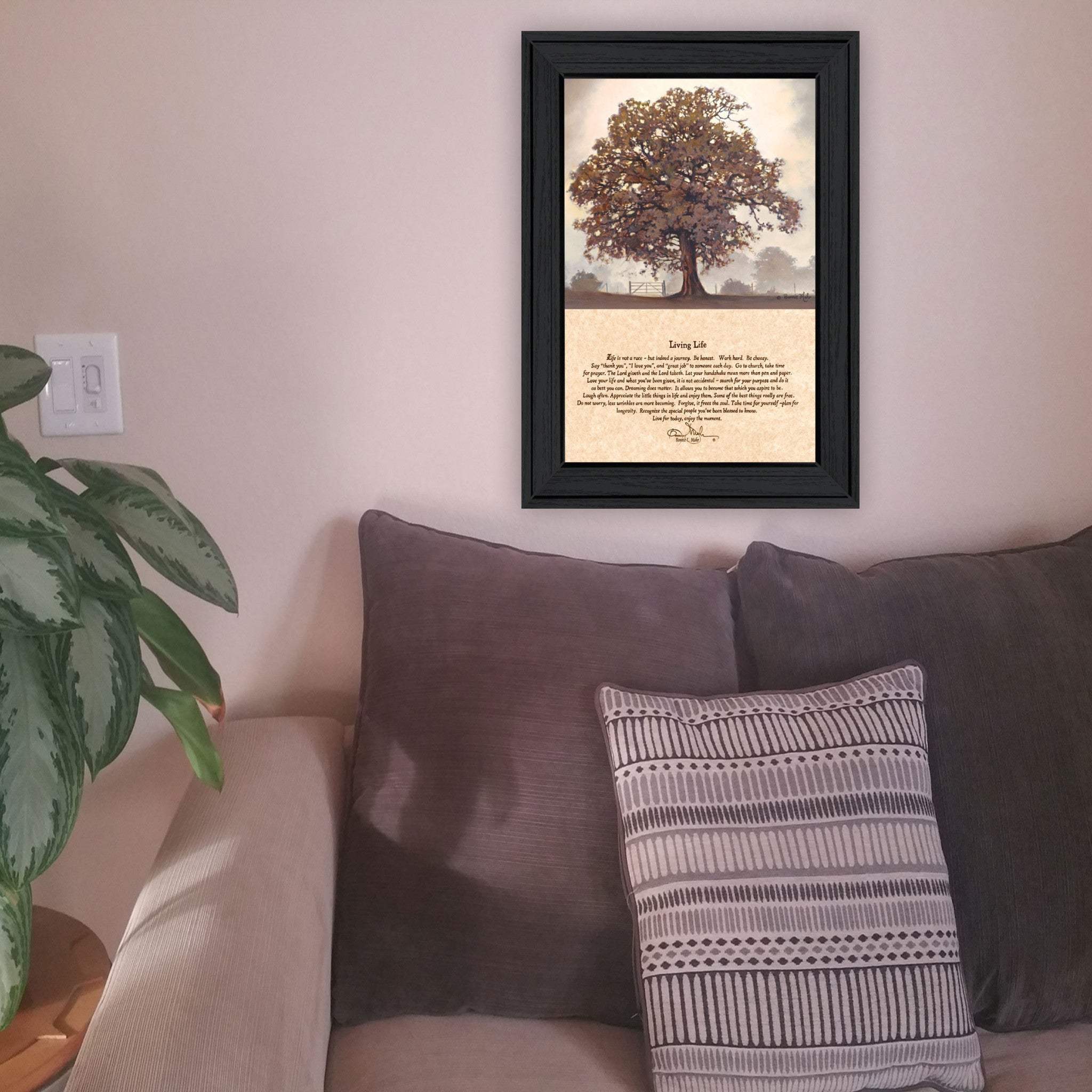 Living Life 1 Black Framed Print Wall Art - Homeroots - Flyclothing LLC
