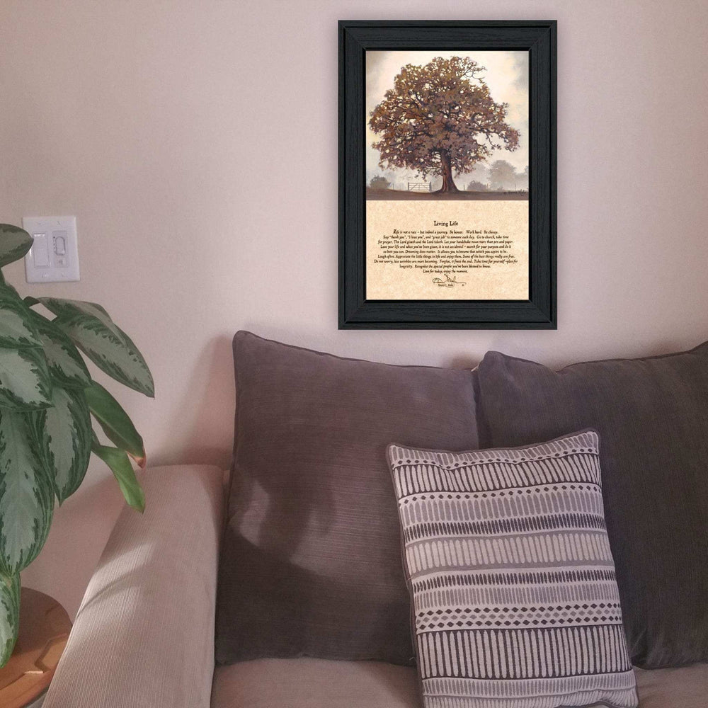 Living Life 1 Black Framed Print Wall Art - Homeroots - Flyclothing LLC