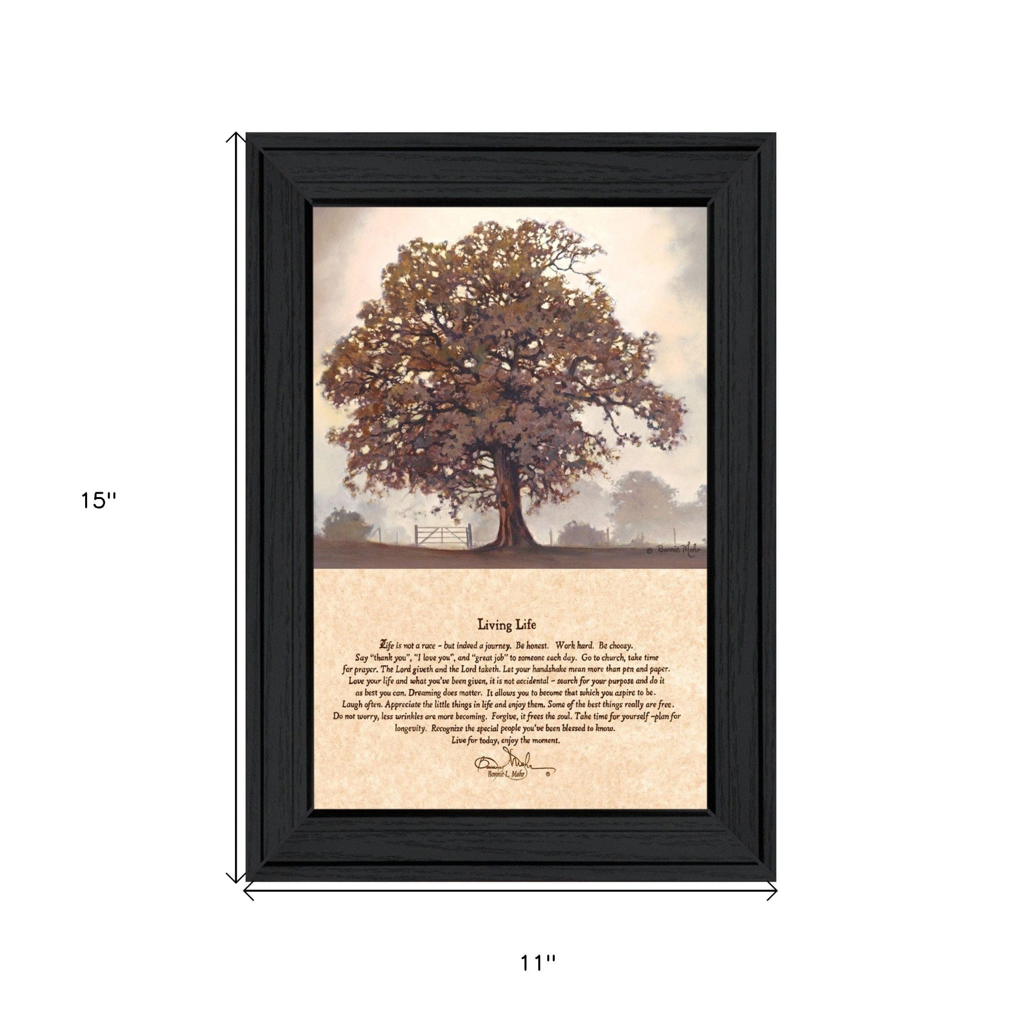 Living Life 1 Black Framed Print Wall Art - Homeroots