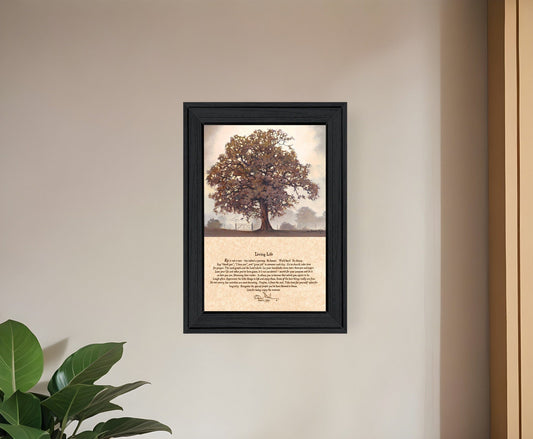 Living Life 1 Black Framed Print Wall Art - Homeroots