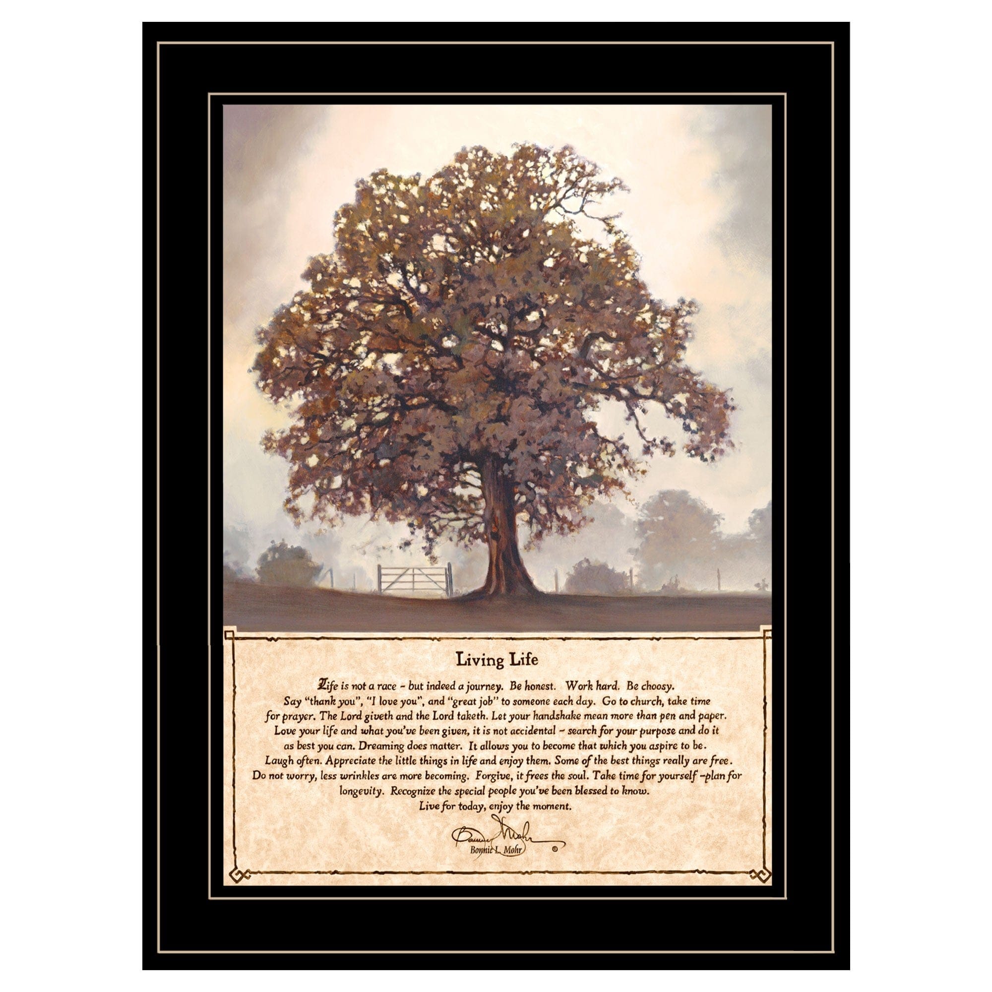 Living Life 2 Black Framed Print Wall Art - Homeroots
