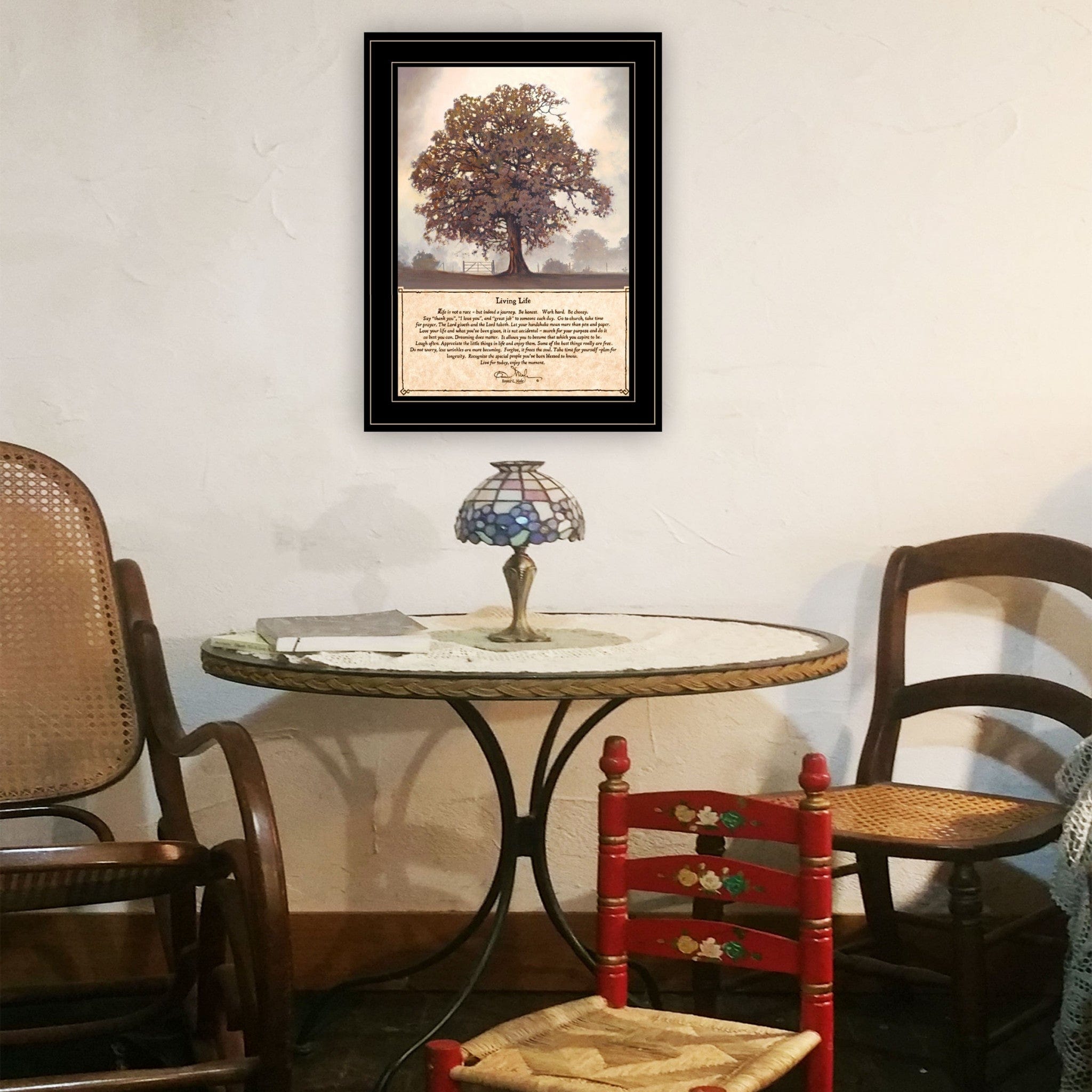 Living Life 2 Black Framed Print Wall Art - Homeroots