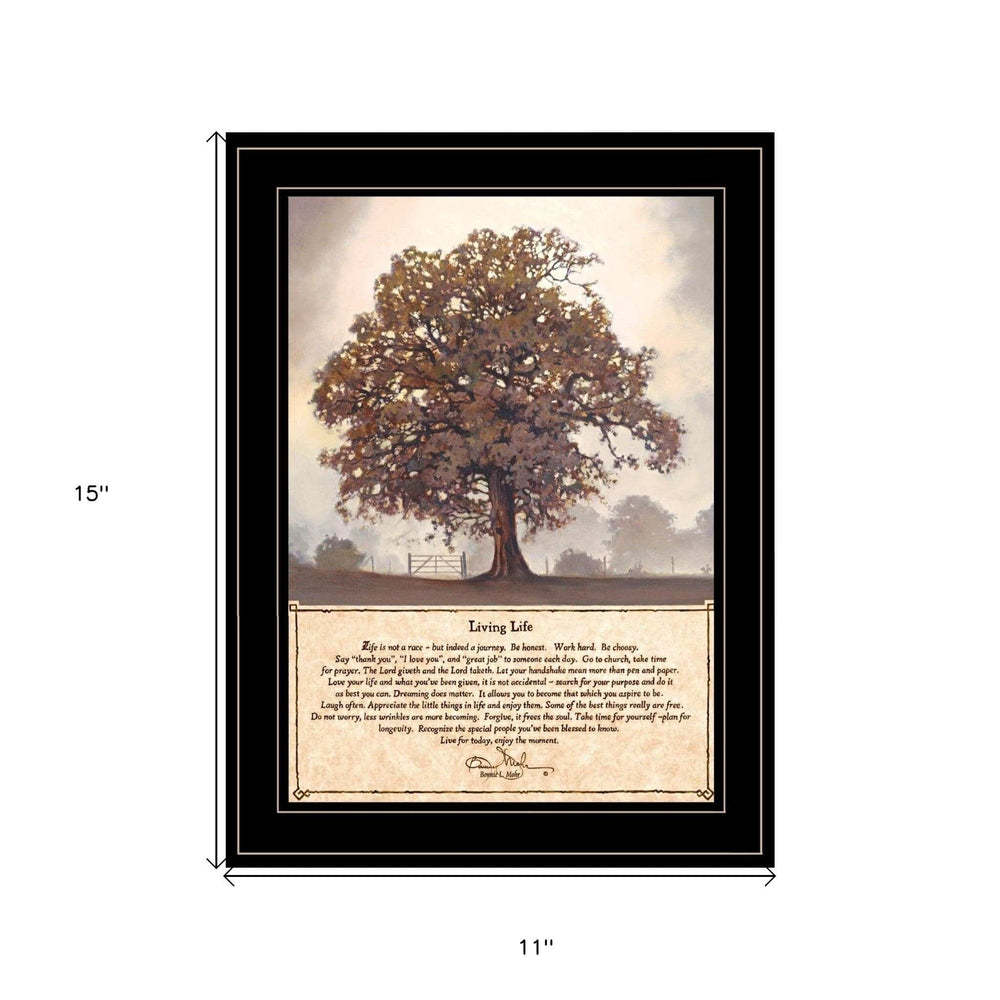 Living Life 2 Black Framed Print Wall Art - Homeroots - Flyclothing LLC