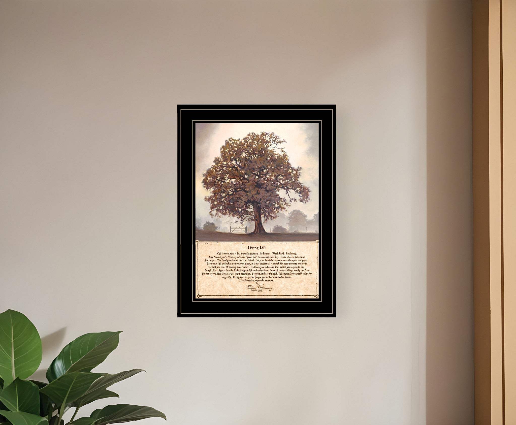 Living Life 2 Black Framed Print Wall Art - Homeroots - Flyclothing LLC