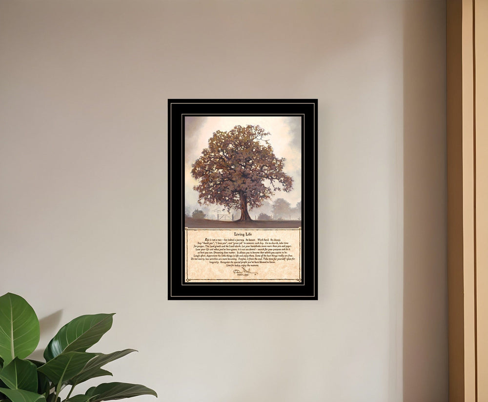 Living Life 2 Black Framed Print Wall Art - Homeroots