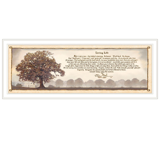 Living Life 10 White Framed Print Wall Art - Homeroots