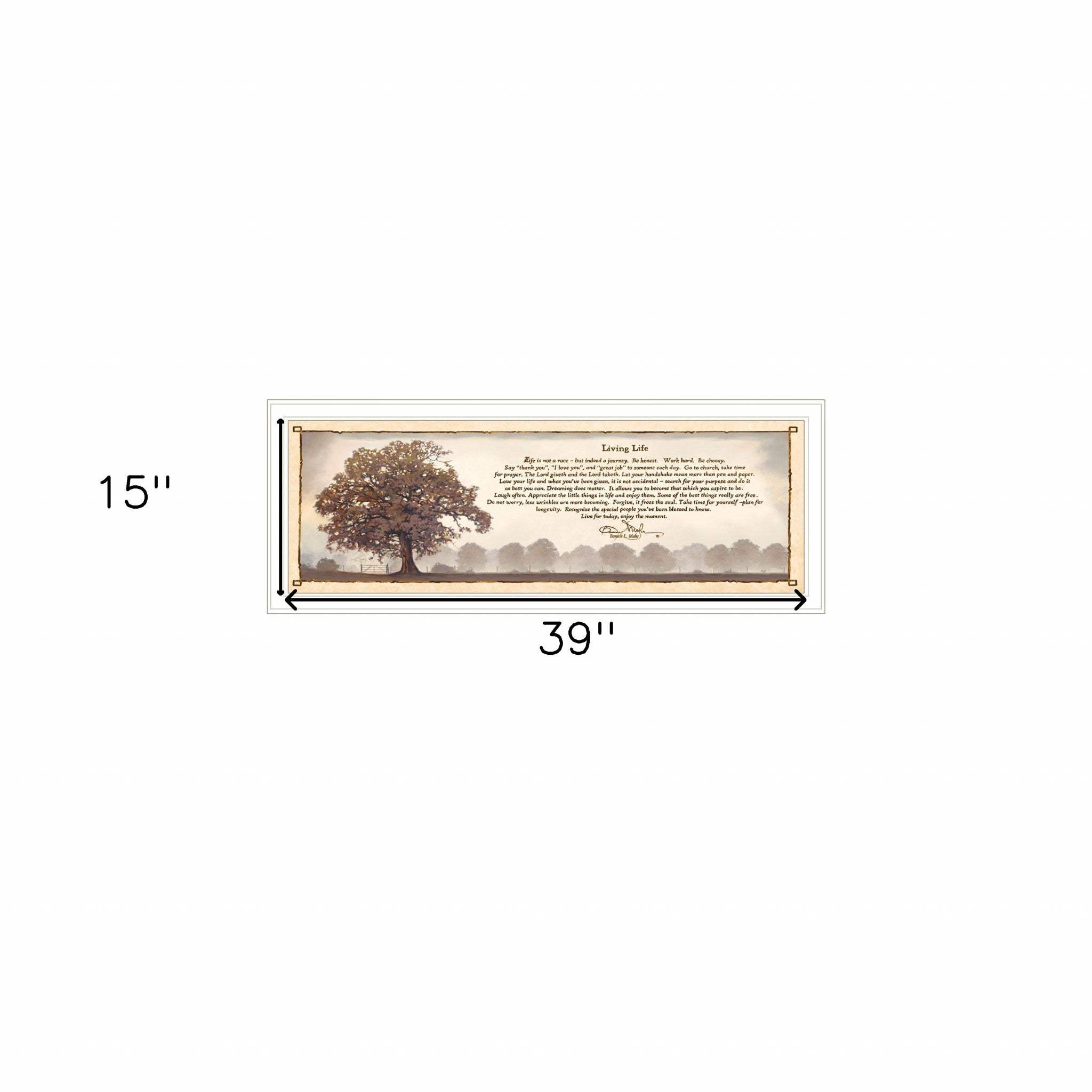 Living Life 10 White Framed Print Wall Art - Homeroots - Flyclothing LLC