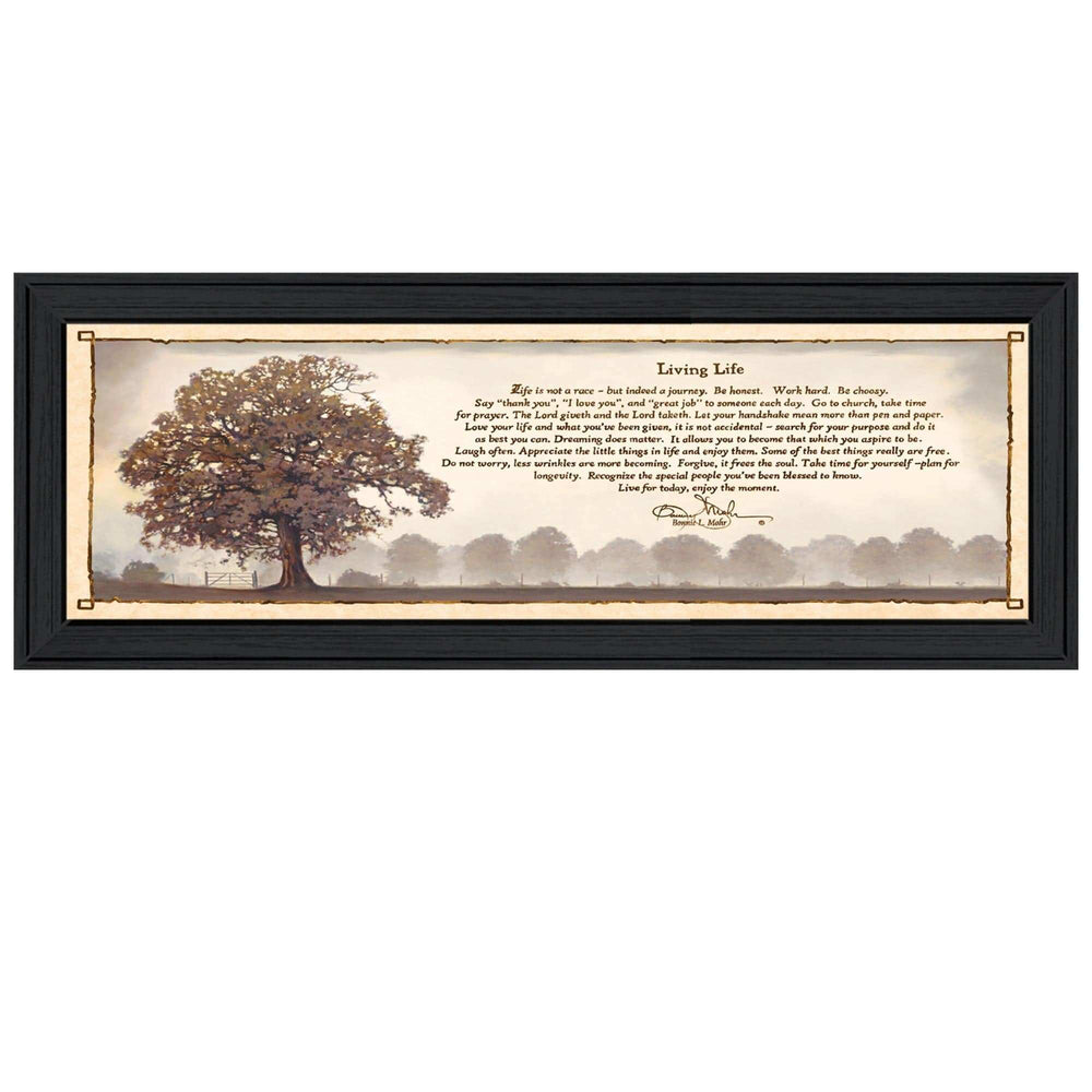 Living Life 11 Black Framed Print Wall Art - Homeroots - Flyclothing LLC