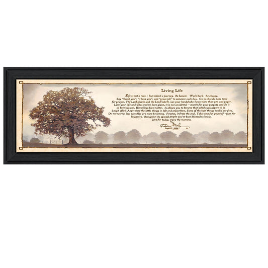 Living Life 11 Black Framed Print Wall Art - Homeroots
