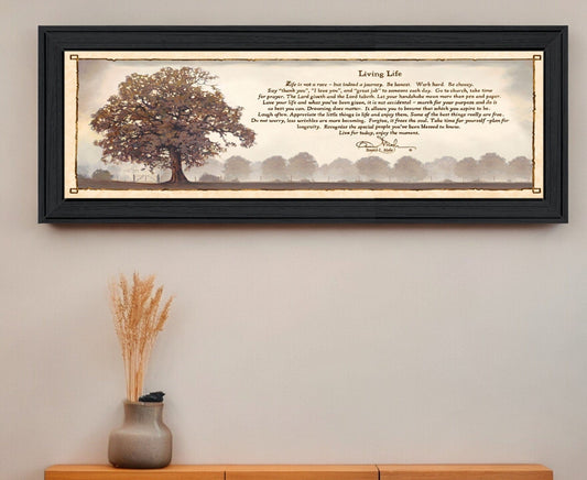 Living Life 11 Black Framed Print Wall Art - Homeroots