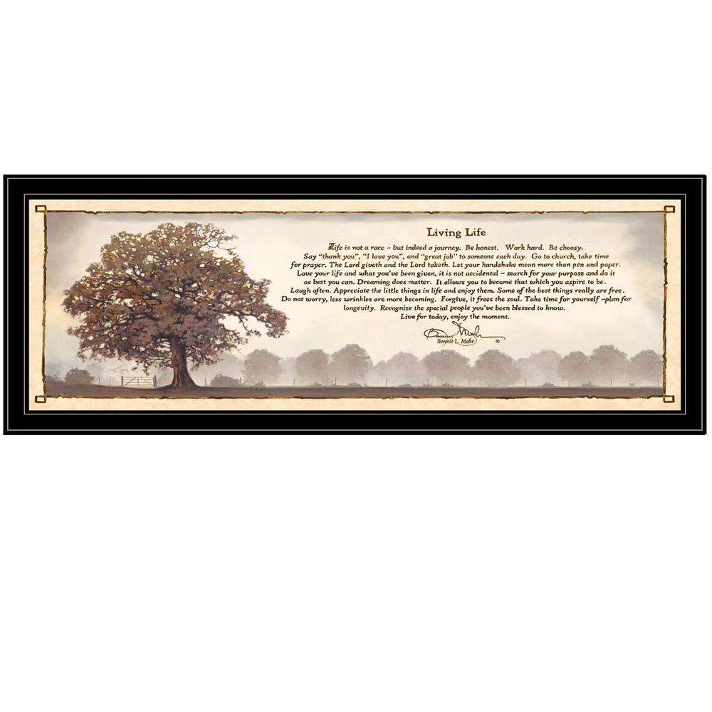 Living Life 12 Black Framed Print Wall Art - Homeroots - Flyclothing LLC