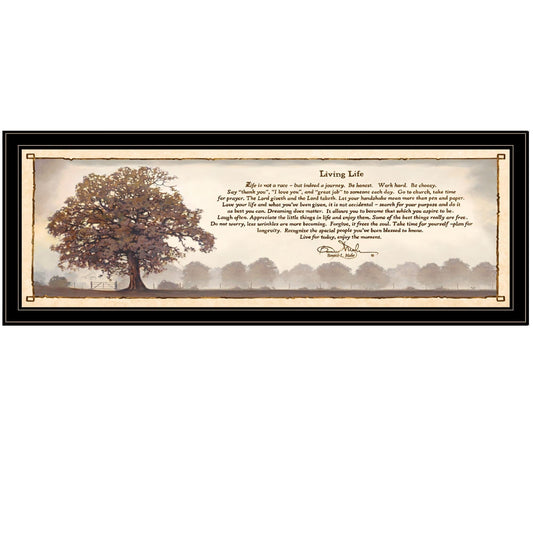 Living Life 12 Black Framed Print Wall Art - Homeroots