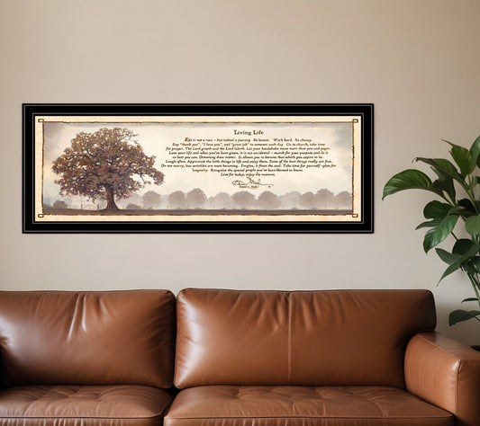 Living Life 12 Black Framed Print Wall Art - Homeroots