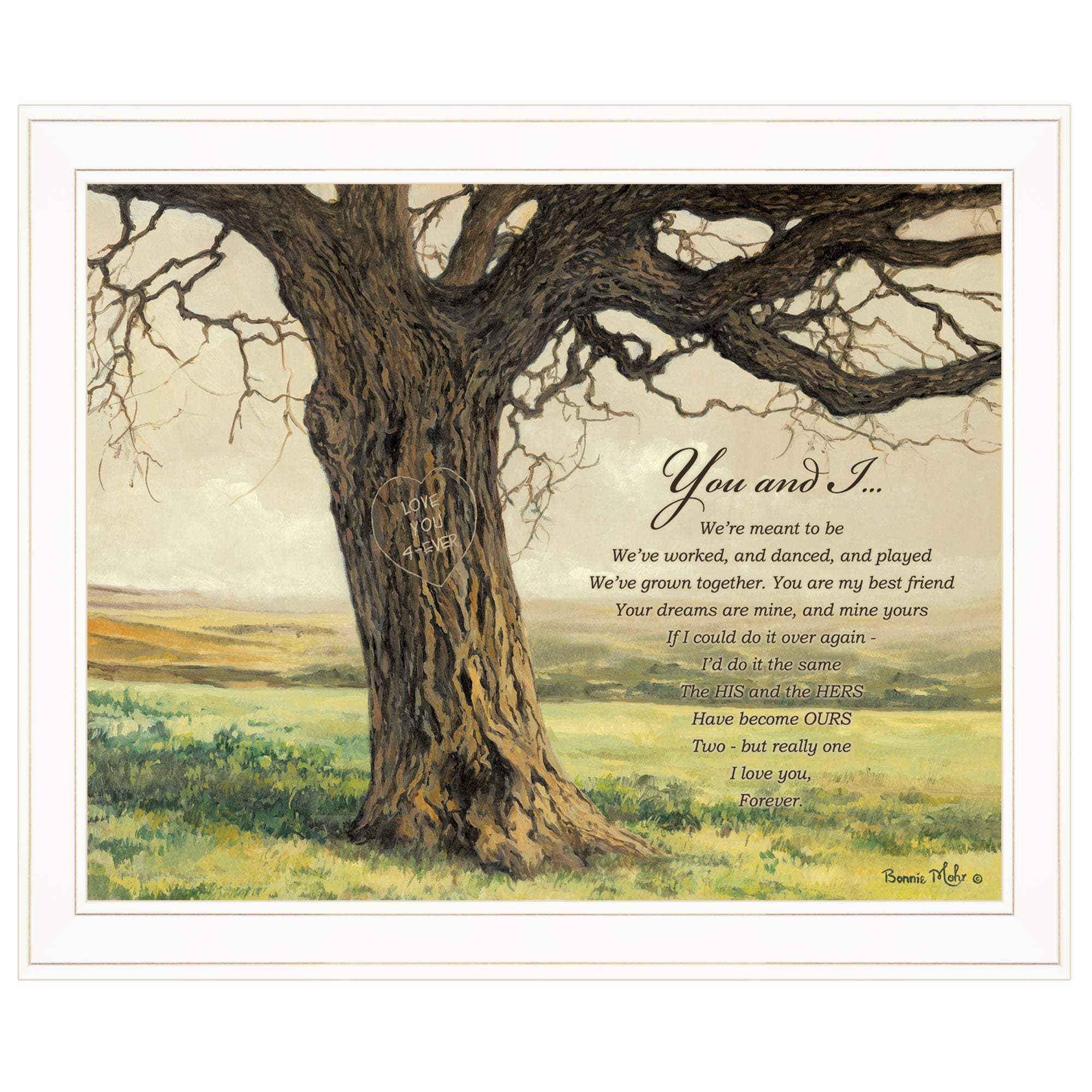 Forever 3 White Framed Print Wall Art - Homeroots - Flyclothing LLC