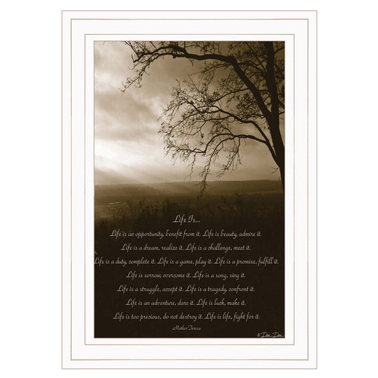 Life is 2 White Framed Print Wall Art - Homeroots