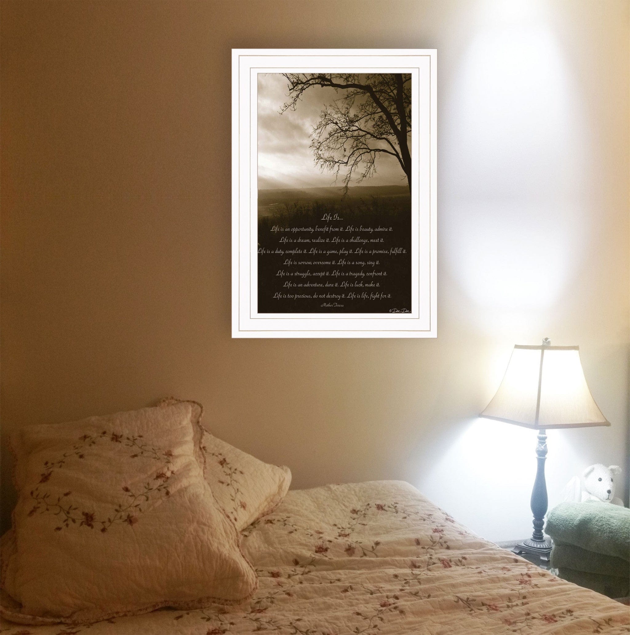 Life is 2 White Framed Print Wall Art - Homeroots