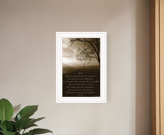 Life is 2 White Framed Print Wall Art - Homeroots