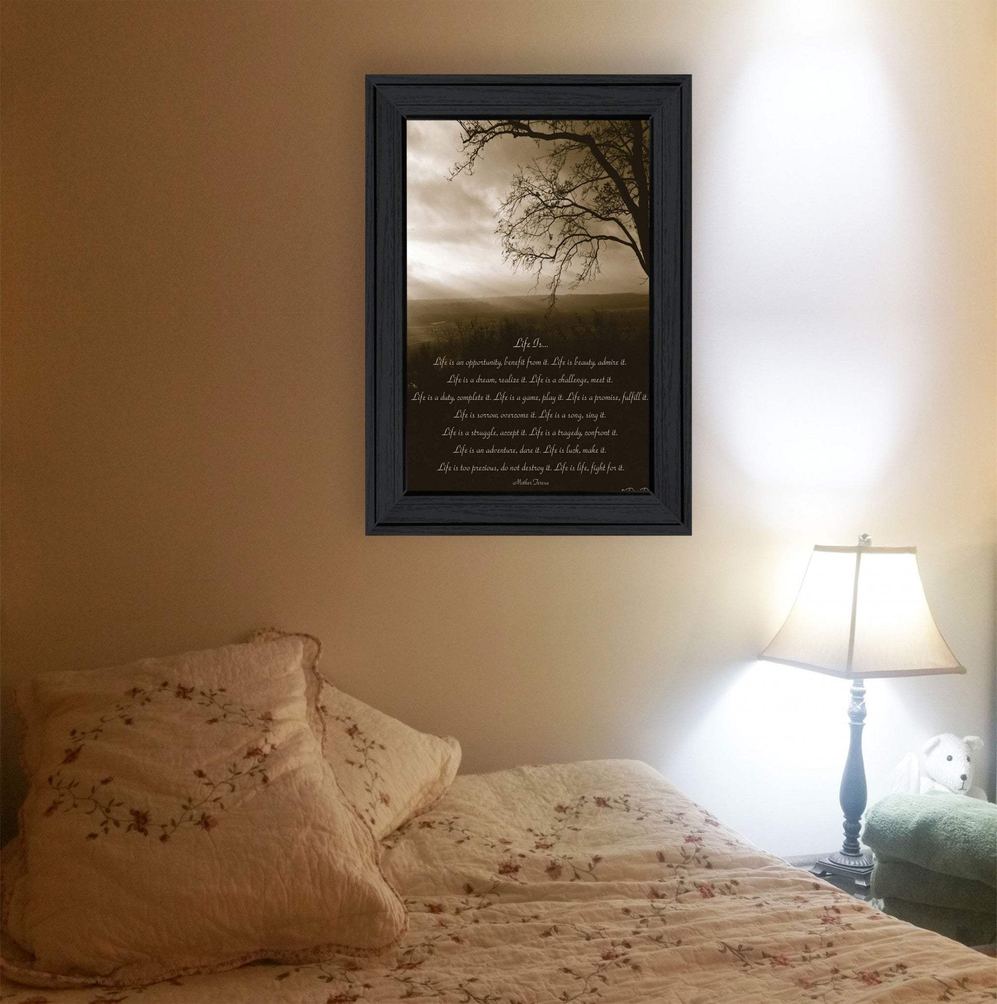 Life is 3 Black Framed Print Wall Art - Homeroots - Flyclothing LLC