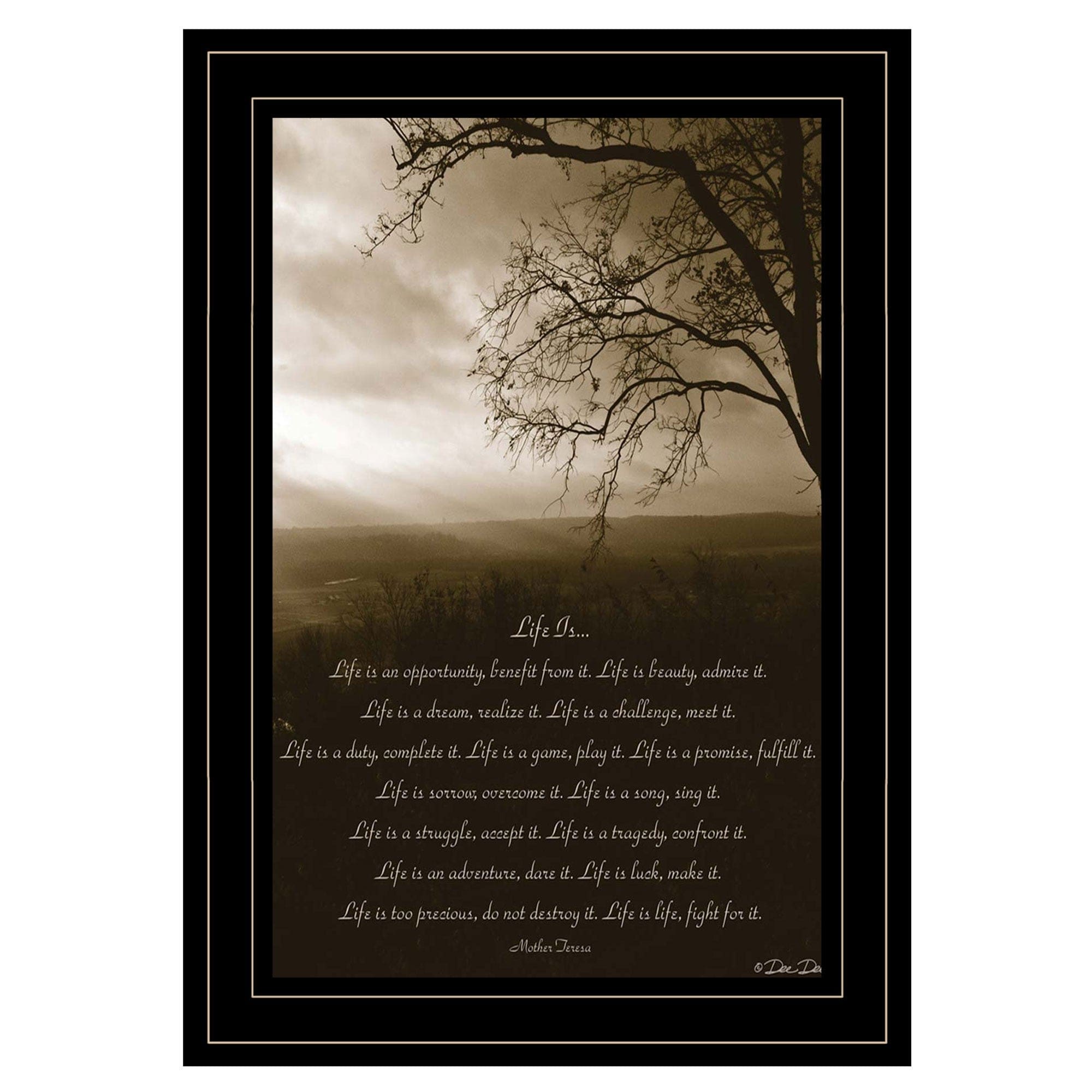 Life is 4 Black Framed Print Wall Art - Homeroots