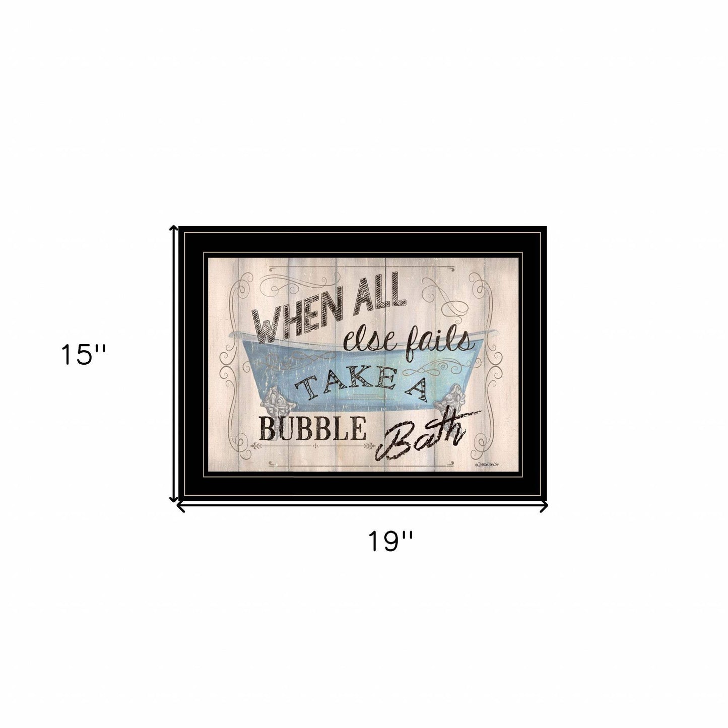 Take A Bubble Bath 2 Black Framed Print Bathroom Wall Art - Homeroots - Flyclothing LLC