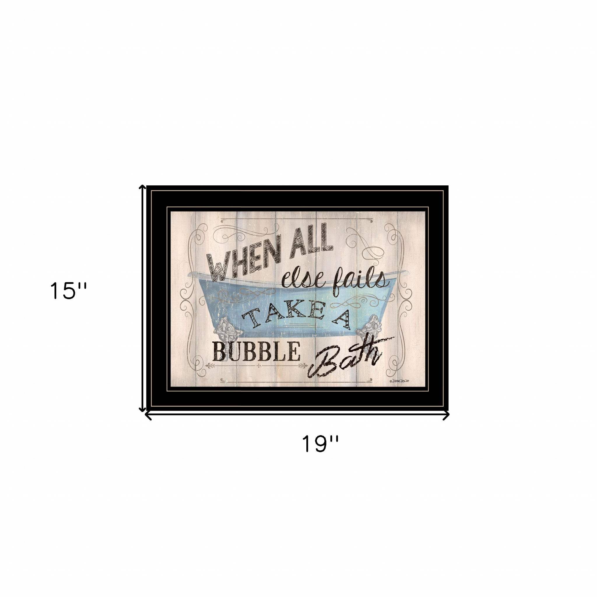 Take A Bubble Bath 2 Black Framed Print Bathroom Wall Art - Homeroots - Flyclothing LLC