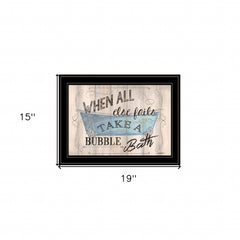 Take A Bubble Bath 2 Black Framed Print Bathroom Wall Art