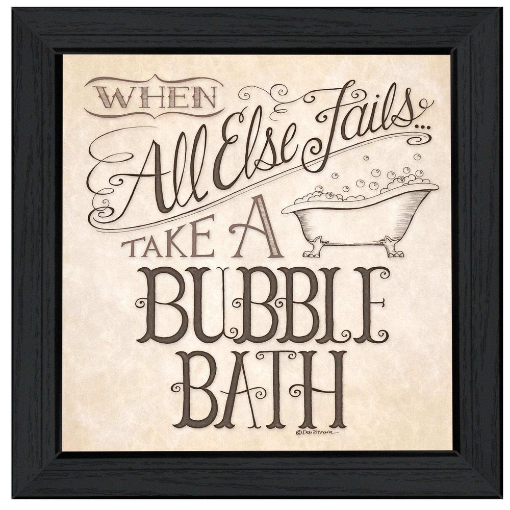 When All Else Fails 4 Black Framed Print Bathroom Wall Art - Homeroots - Flyclothing LLC