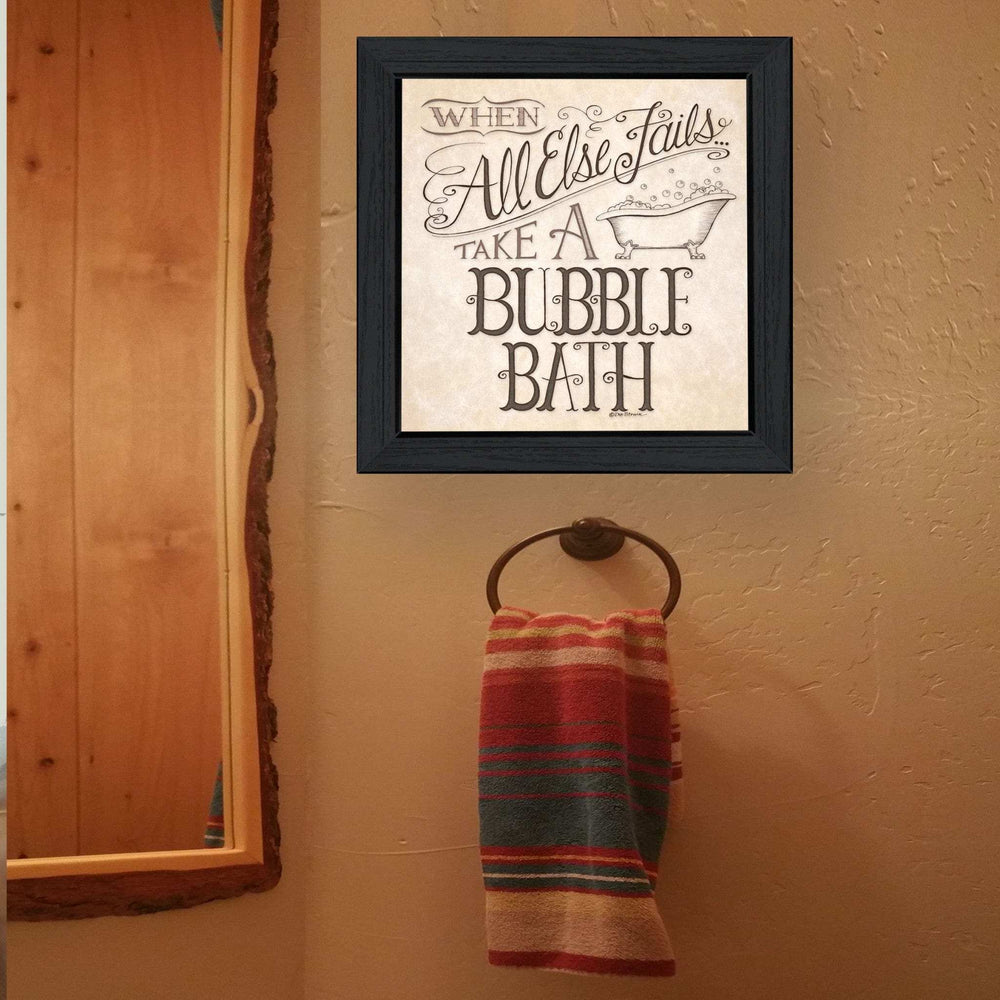 When All Else Fails 4 Black Framed Print Bathroom Wall Art - Homeroots - Flyclothing LLC
